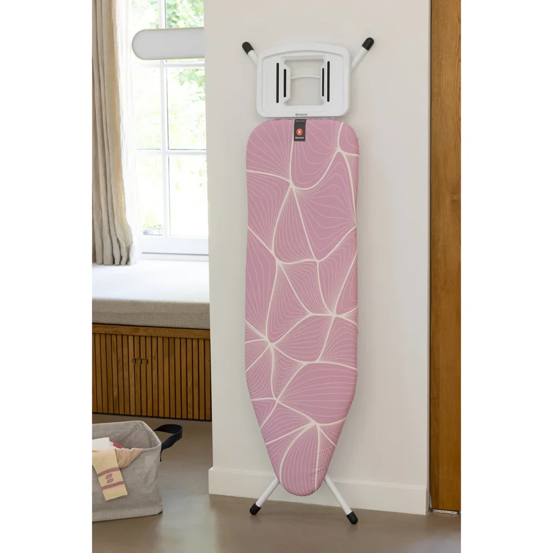 Ironing Board Brabantia B 124x38cm, Solid Steam Iron Rest, Lilac Waves