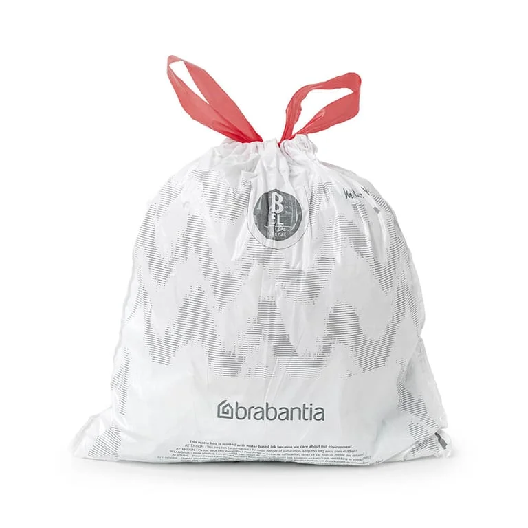 PerfectFit Bags Brabantia Size B, 5L, 40 pcs White, Dispenser