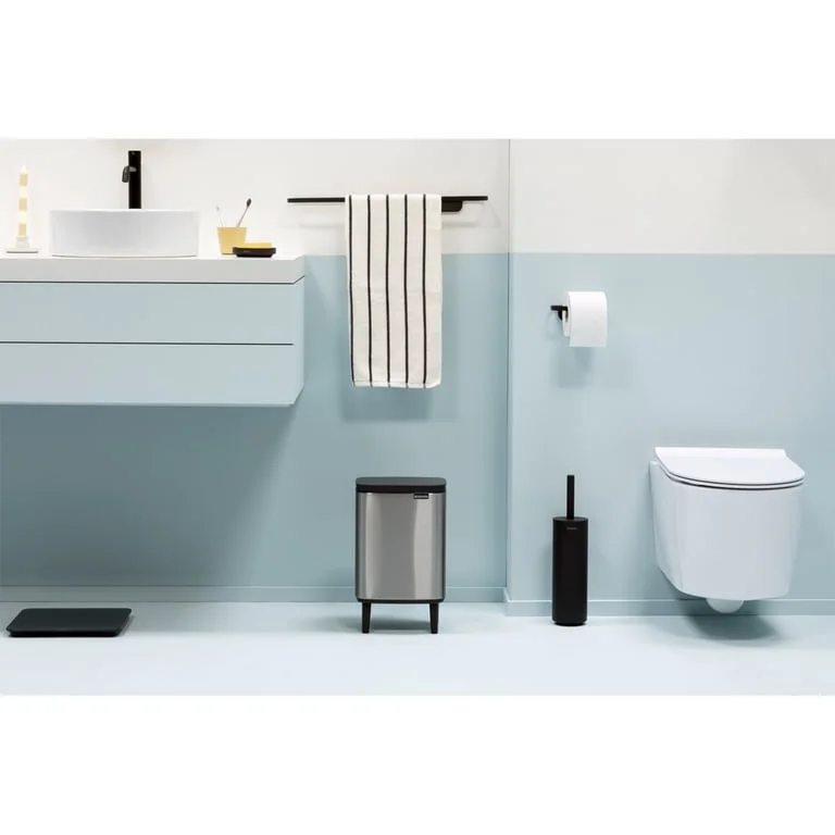 Waste Bin Brabantia Bo Small Hi 7L, Matt Steel Fingerprint Proof