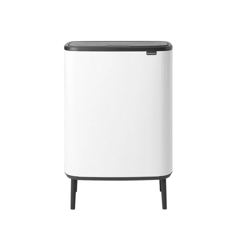 Bo Touch Bin Hi Brabantia, 2 x 30 litre, Plastic Buckets White