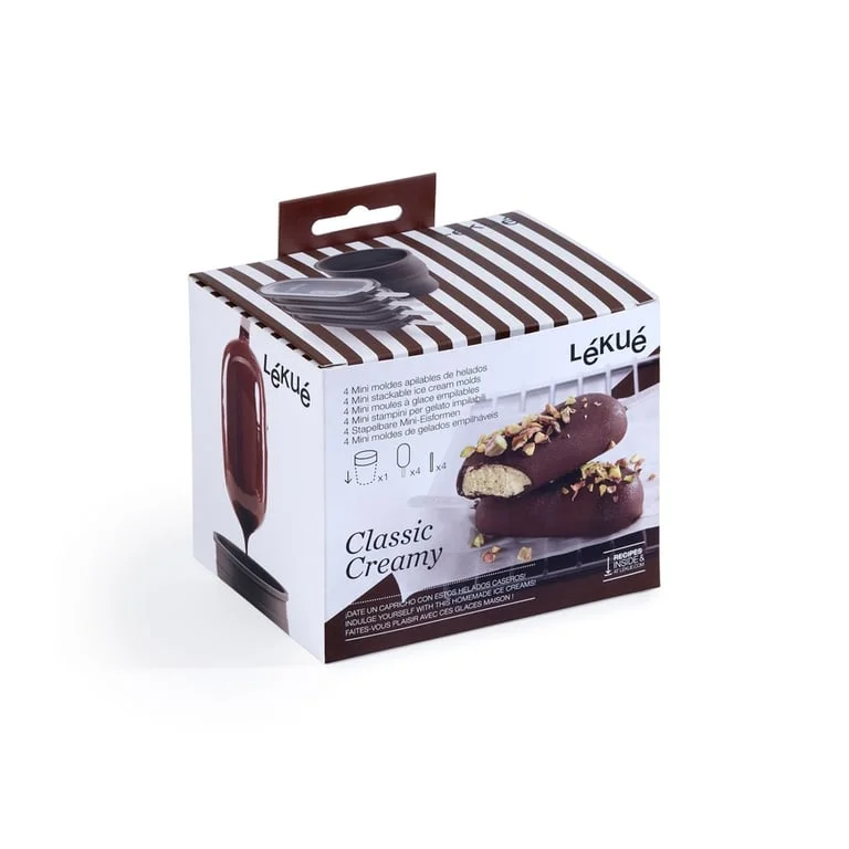 Ice cream moulds with lid Lekue, classic, 4 pcs