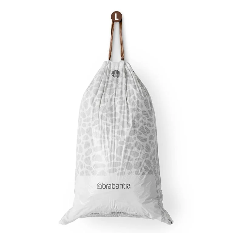 PerfectFit Bags Brabantia Size L, 45L, 40 pcs, White, Dispenser