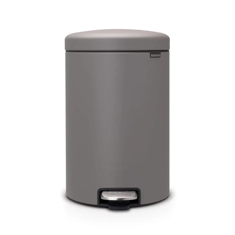 Кош за смет с педал Brabantia NewIcon 20L, Mineral Concrete Grey