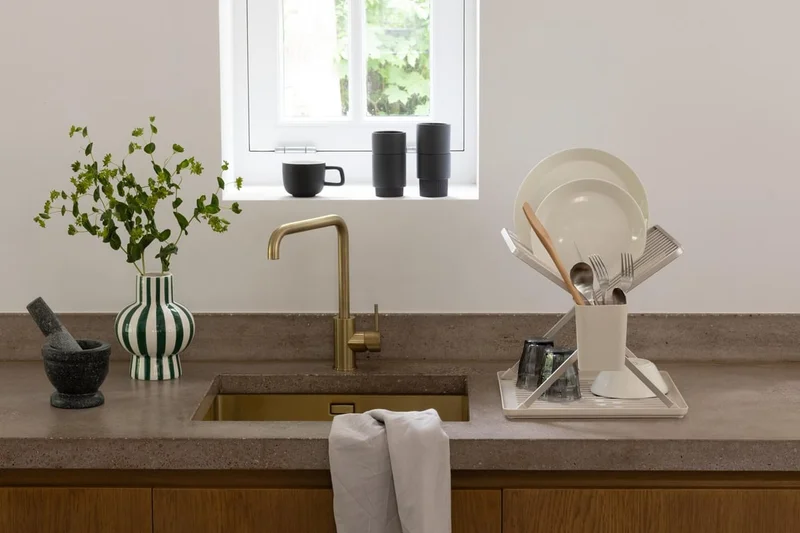 Foldable Dish Rack Brabantia, Soft Beige