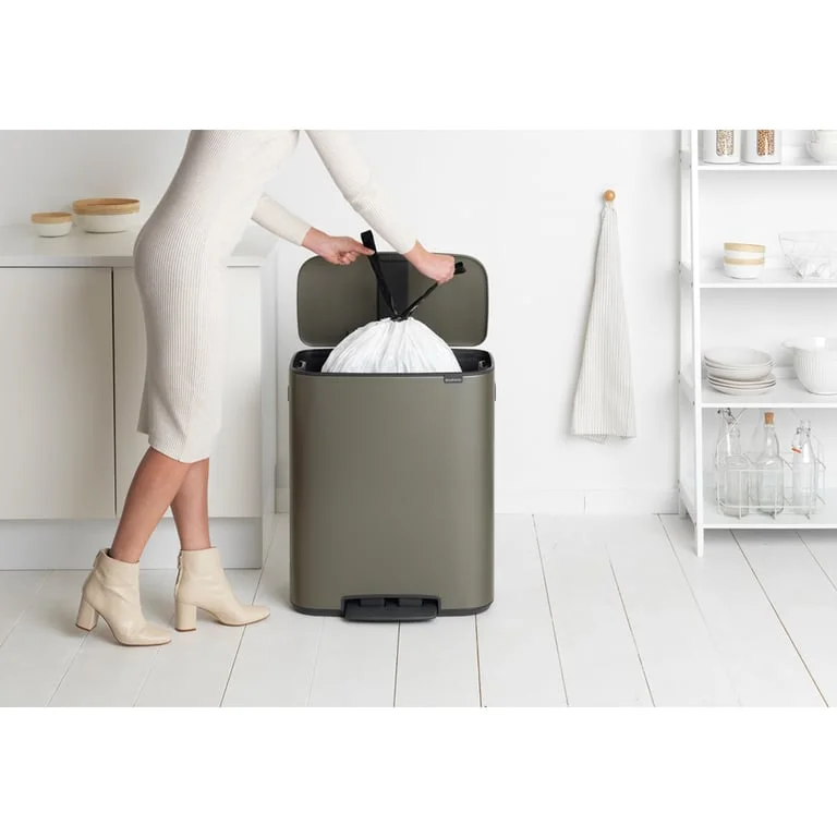 Waste Bin Brabantia Bo Pedal 60L, Platinum
