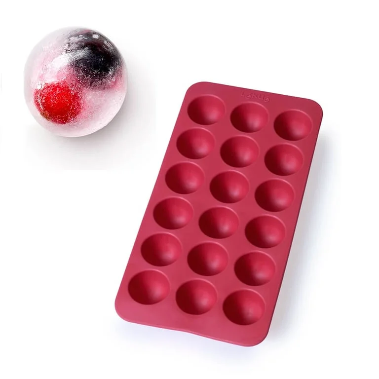 Ice Cube Tray With Lid Lekue, 18 Hemispheres