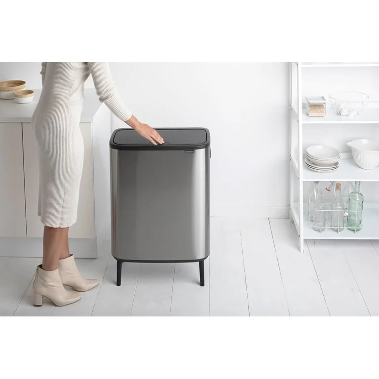 Кош за смет Brabantia Bo Touch Hi 60L, Matt Steel Fingerprint Proof