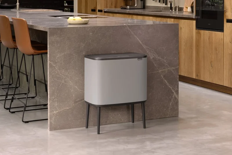 Waste Bin Brabantia Bo Touch 11+23L, Soft Grey