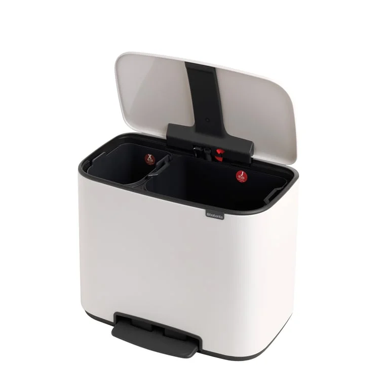 Brabantia Bo Pedal Bin, 11/23L, White