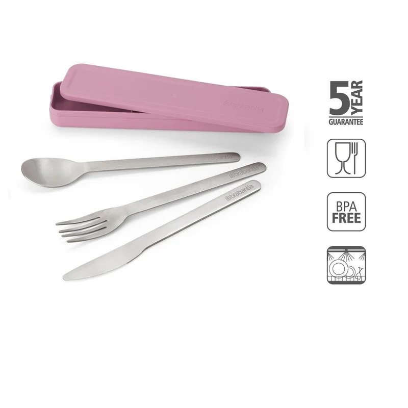 Cutlery Set Brabantia Make&Take Lilac Pink 3 pcs