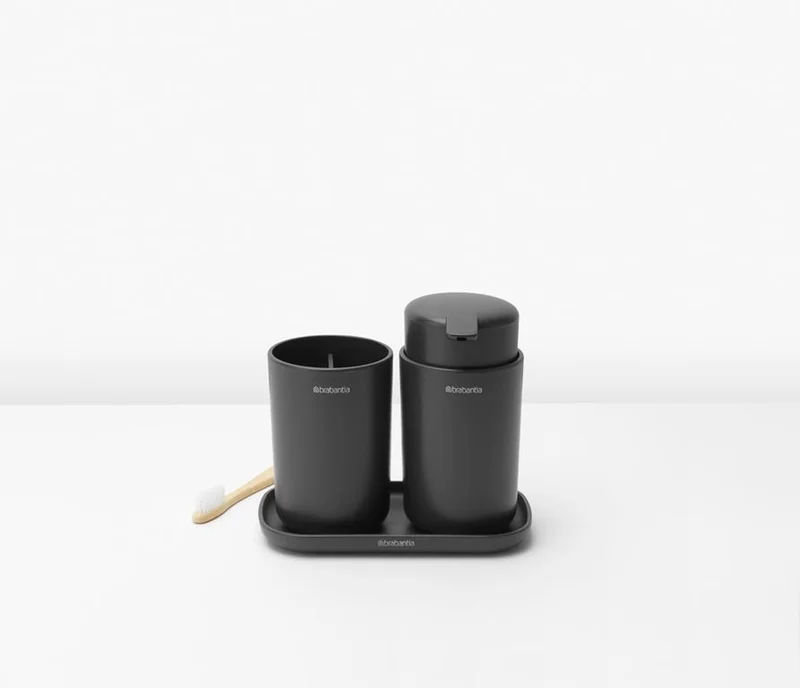 Комплект аксесоари за баня Brabantia ReNew Dark Grey 3 части