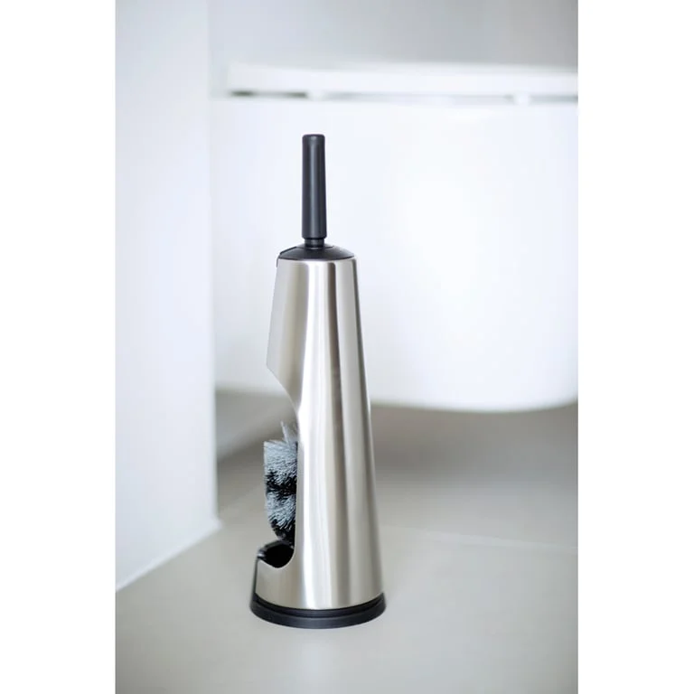 Toilet Brush & Holder Brabantia ReNew Matt Steel, Black Handle