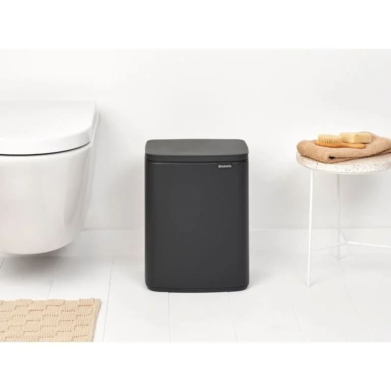 Waste Bin Brabantia Bo Small 12L, Mineral Infinite Grey