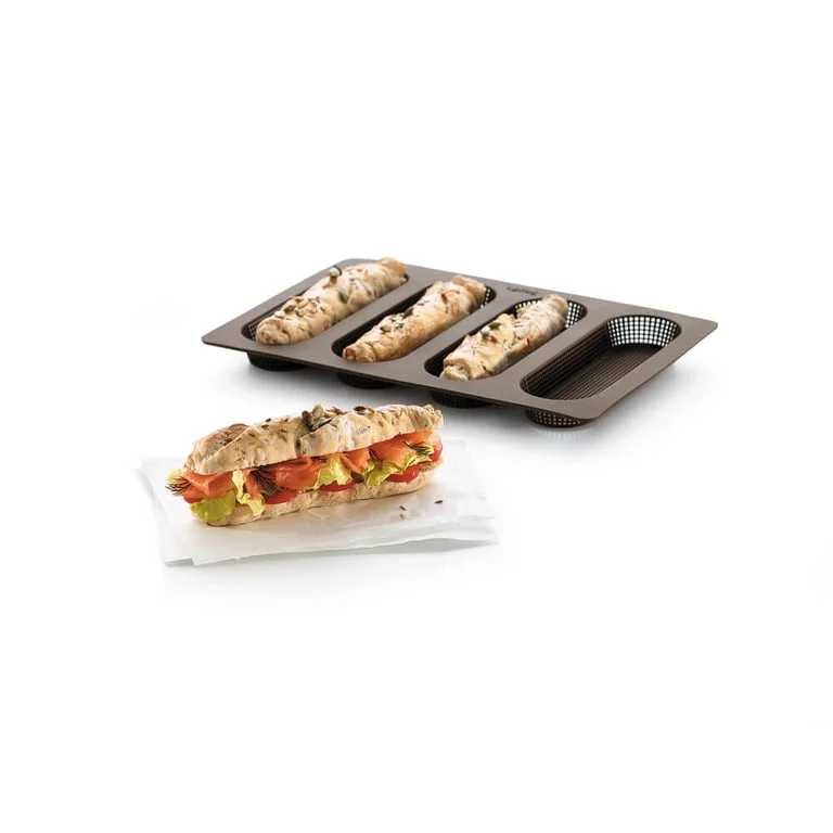 Baking mould for mini baguette breads Lekue
