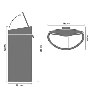 Touch Bin Newicon 23/10 L Brabantia Matt