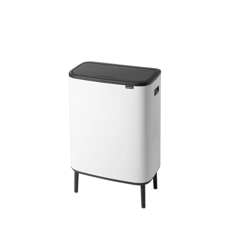 Bo Touch Bin Hi Brabantia, 2 x 30 litre, Plastic Buckets White