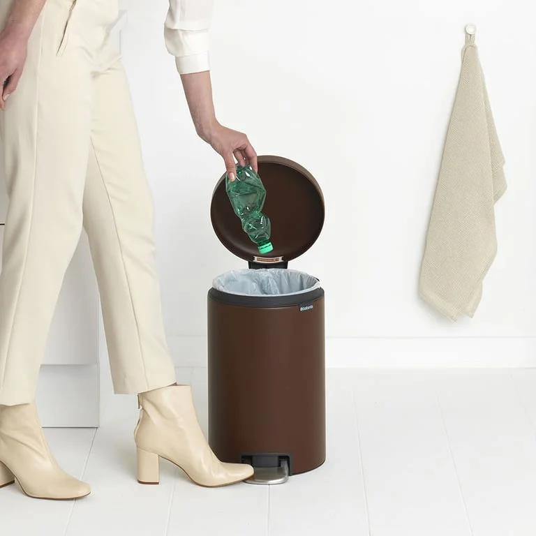 Кош за смет с педал Brabantia NewIcon 12L, Mineral Cosy Brown