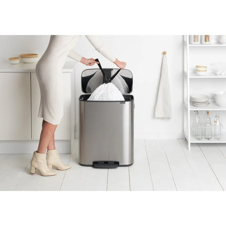 Waste Bin Brabantia Bo Pedal 60L, Matt Steel Fingerprint Proof