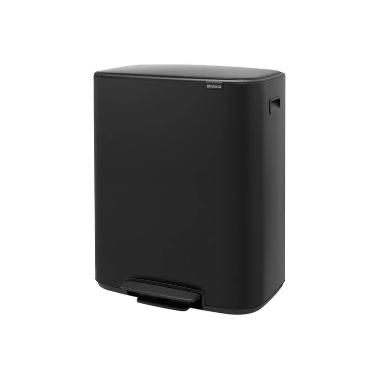 Waste Bin Brabantia Bo Pedal 2x30L, Matt Black