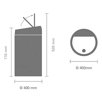 Кош за смет Brabantia Touch Bin 60L, Soft Beige