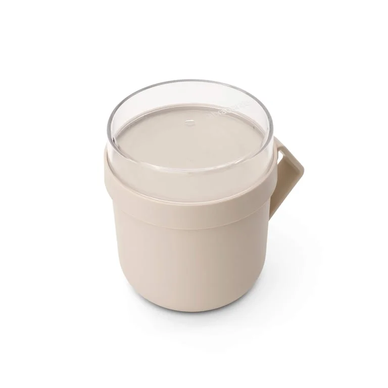 Soup Mug Brabantia Make&Take Soft Beige 600ml, Plastic