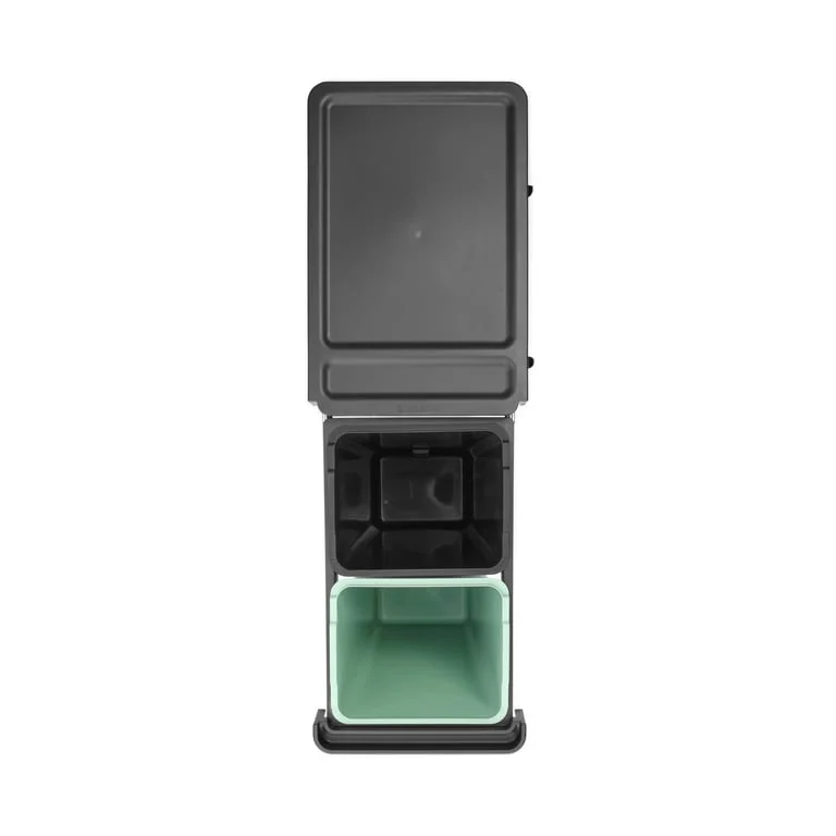 Waste Bin Separation Basket Brabantia Sort&Go 2x30L, Dark Grey & Jade Green