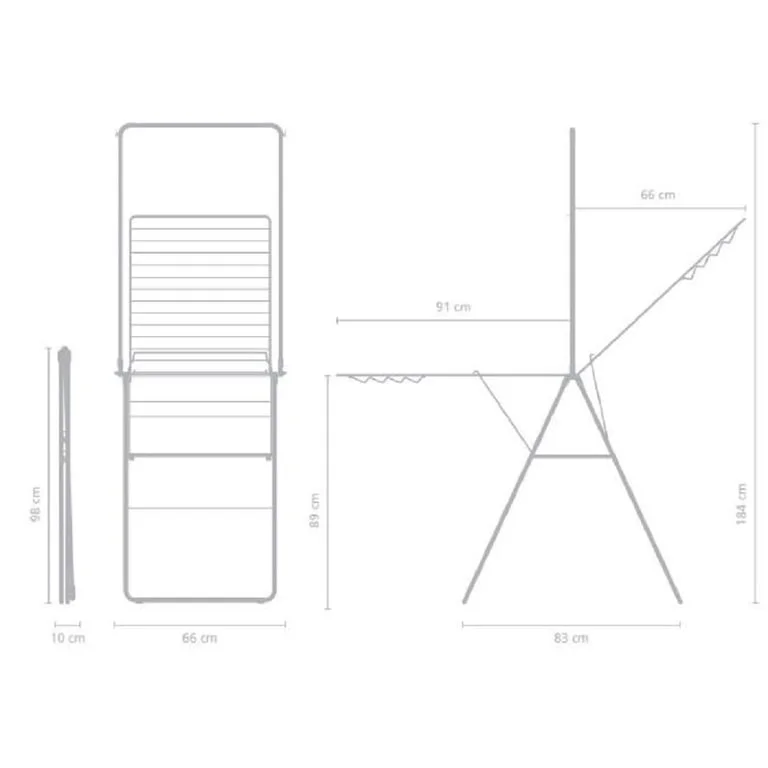 Drying Rack Brabantia Hangon, 25m, Rod, Fresh White