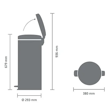 Waste Bin NewIcon Brabantia 30L White