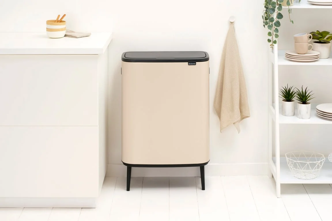 Waste Bin Brabantia Bo Touch Hi 2x30L, Soft Beige