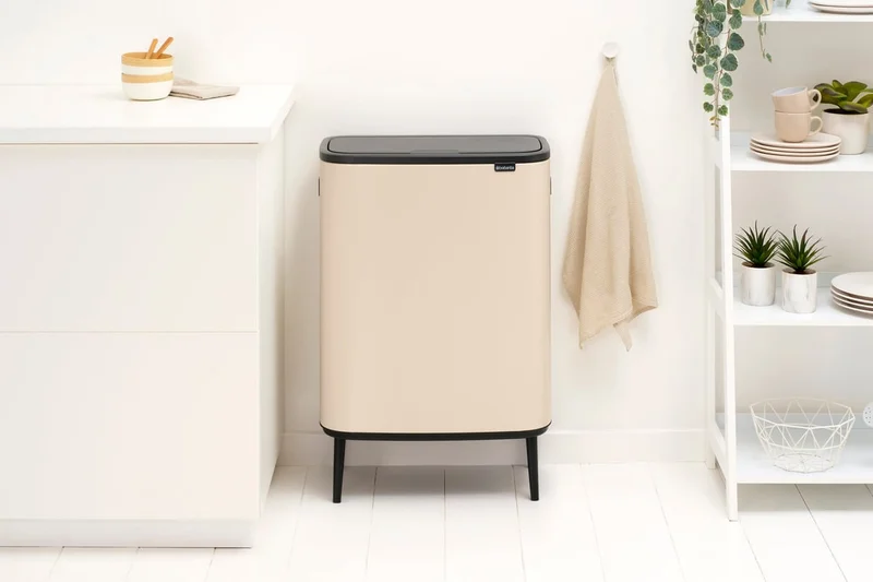 Waste Bin Brabantia Bo Touch Hi 2x30L, Soft Beige
