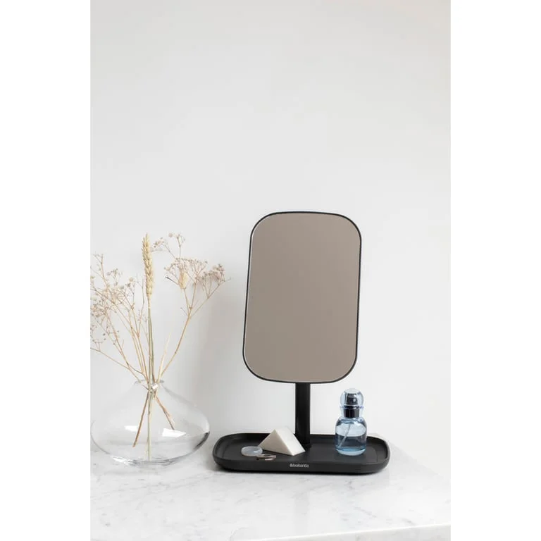 Mirror with Storage Tray Brabantia, Dark Grey