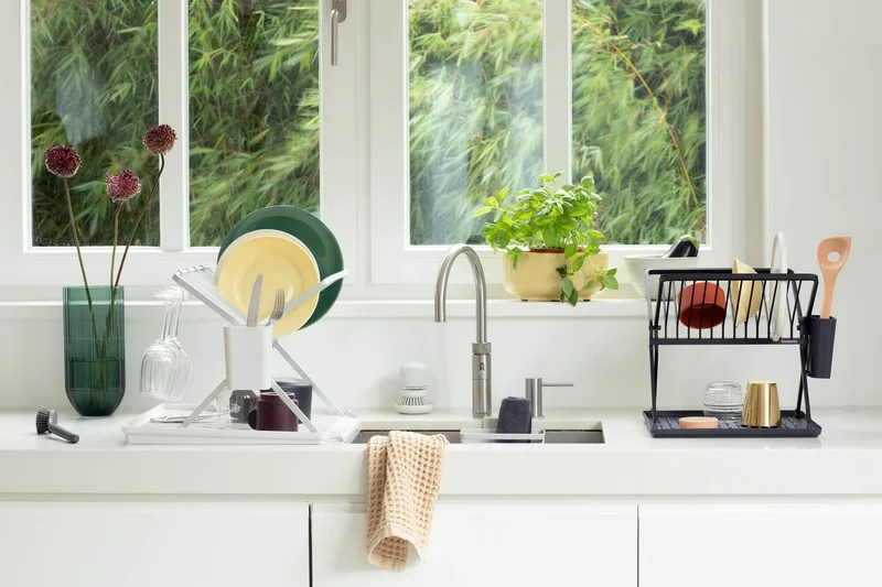 Foldable Dish Rack Brabantia, Dark Grey