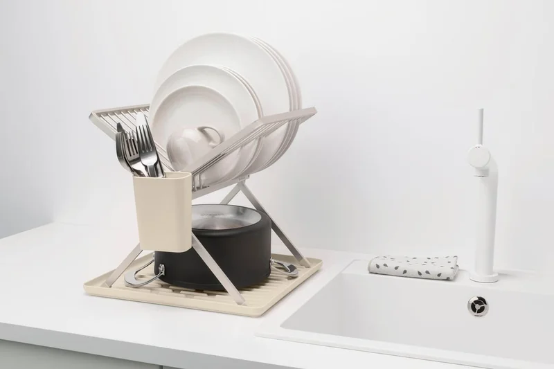 Foldable Dish Rack Brabantia, Soft Beige