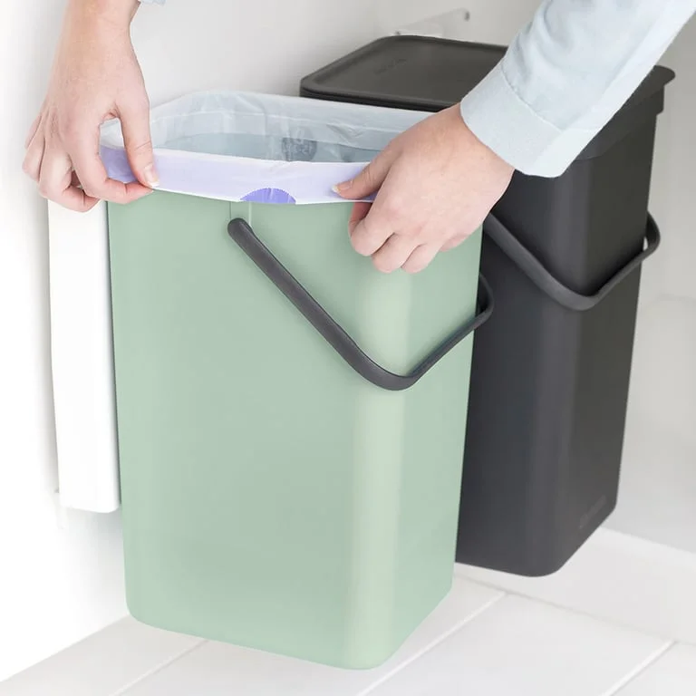 Waste Bin Separation Basket Brabantia Sort&Go 2x16L, Dark Grey & Jade Green