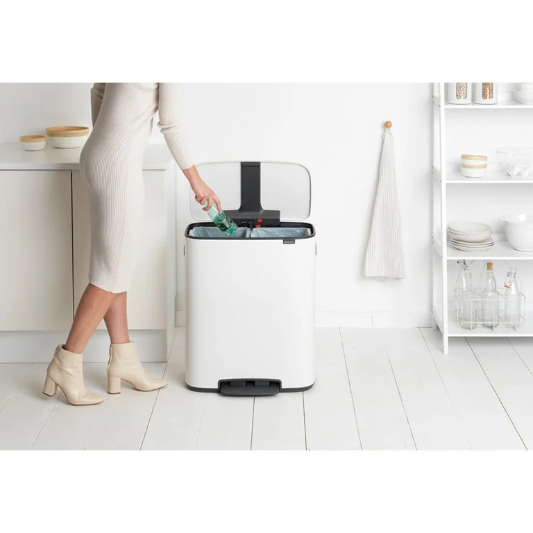 Waste Bin Brabantia Bo Pedal 2x30L, White
