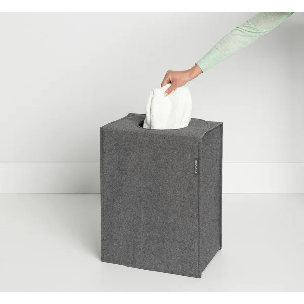 Торба пране Brabantia 55L, Pepper Black, правоъгълна