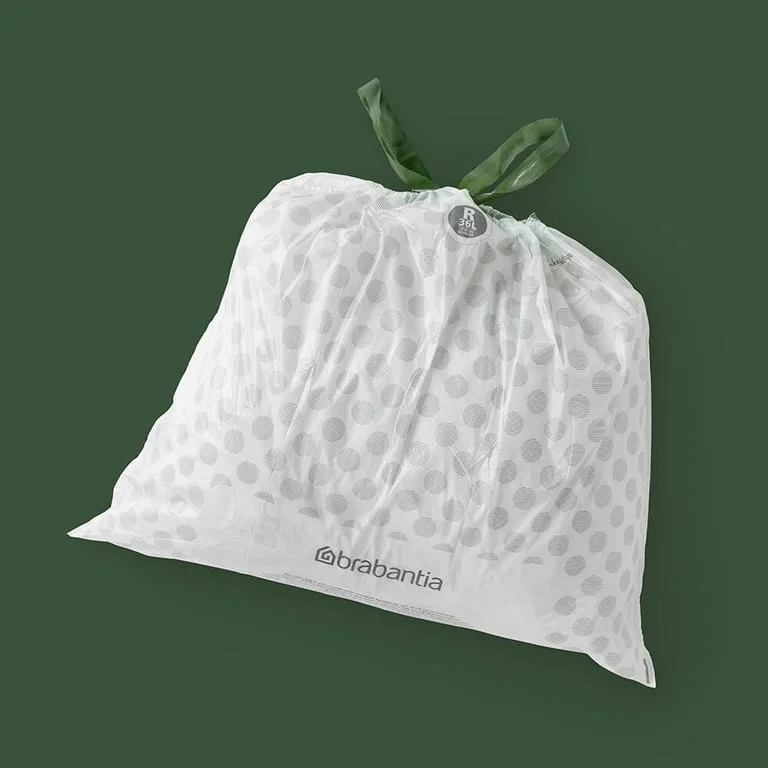 PerfectFit Bags Brabantia Size R, 36L, 20 pcs, White
