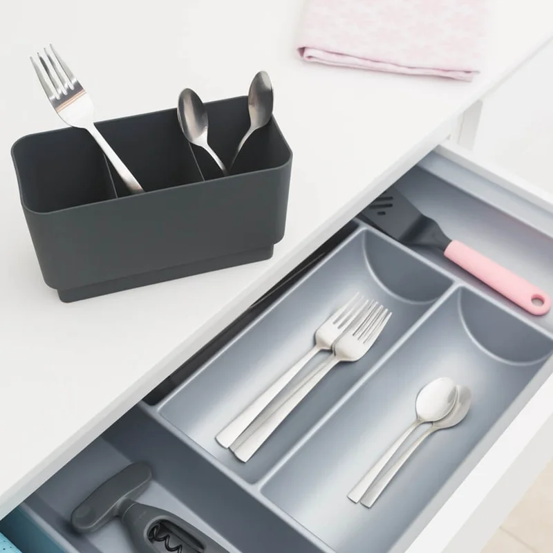 Compact dish drying rack, Brabantia, Dark Grey