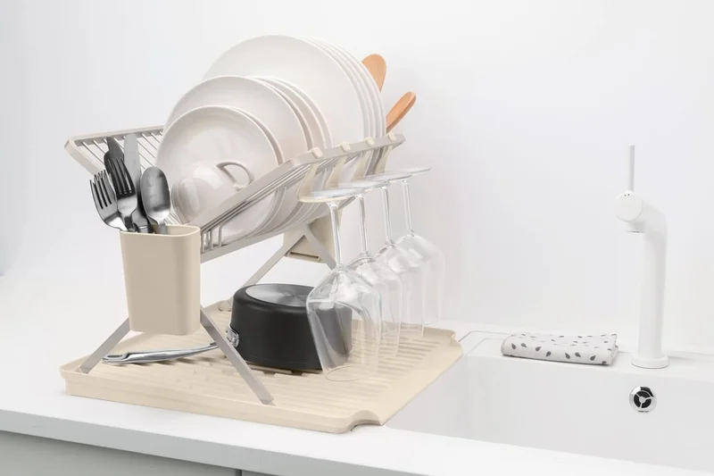 Foldable Dish Rack Brabantia, Soft Beige, Large
