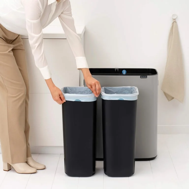 Waste Bin Brabantia Bo Touch 2x30L, Soft Grey