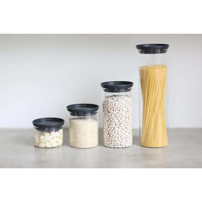 Glass Jar Brabantia, 0.6 L Dark Grey