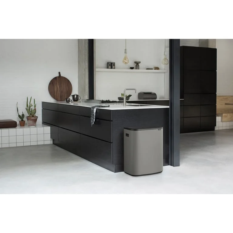Кош за смет Brabantia Bo Touch 2x30L, Mineral Concrete Grey