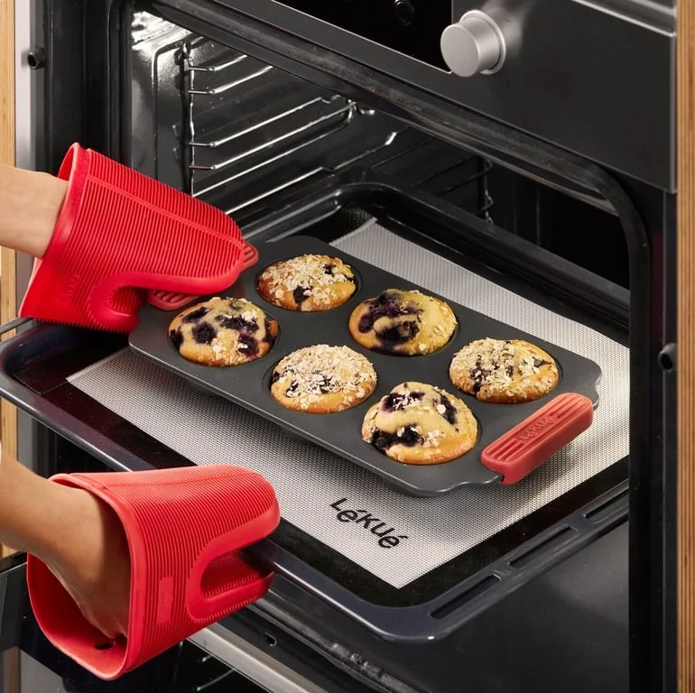 Muffins Mould Lekue 31x18xH3.7cm, Non-Stick