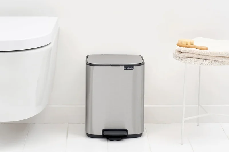 Кош за смет Brabantia Bo Pedal 7L, Matt Steel Fingerprint Proof