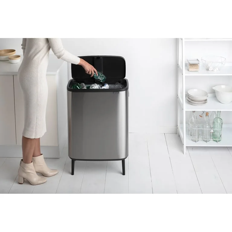 Кош за смет Brabantia Bo Touch Hi 60L, Matt Steel Fingerprint Proof
