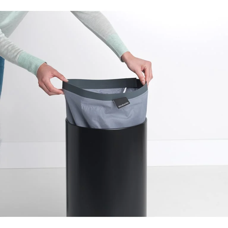 Кош за пране Brabantia 35L, Matt Black, корков капак