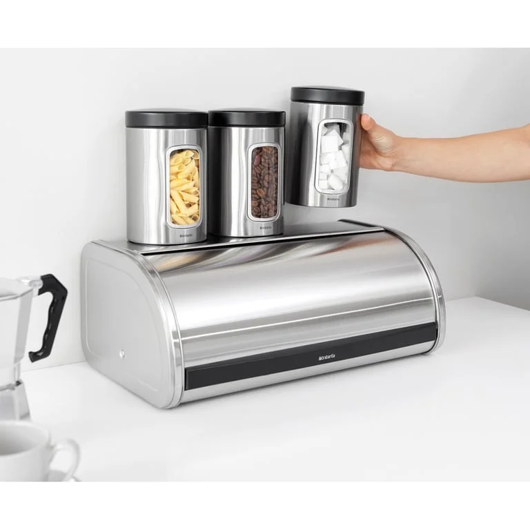 Кутия за хляб Brabantia Roll Top Matt Steel
