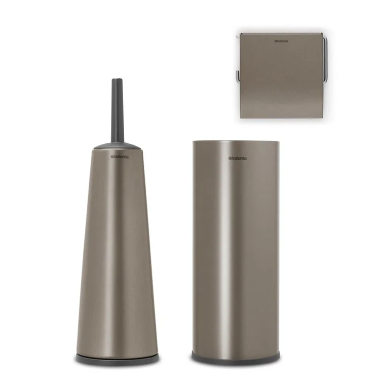 Toilet Accessory Set Brabantia Balance Collection, 3 Pieces, Platinum