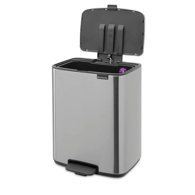 Кош за смет Brabantia Bo Pedal 12L, Matt Steel Fingerprint Proof