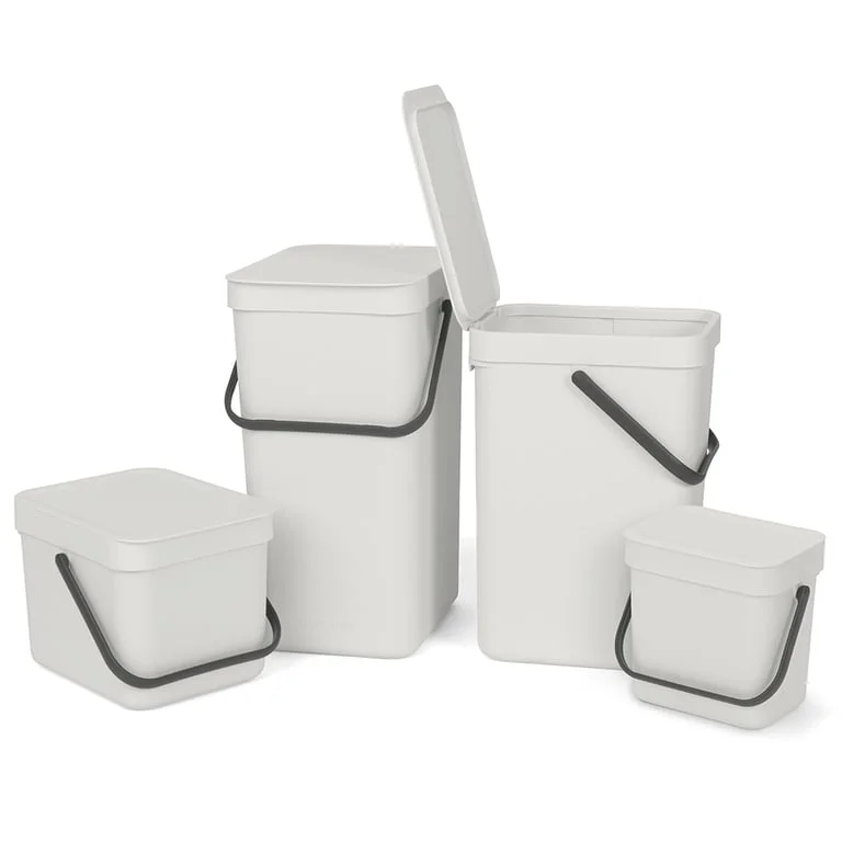 Кош за смет за разделно събиране Brabantia Sort&Go 25L, Light Grey